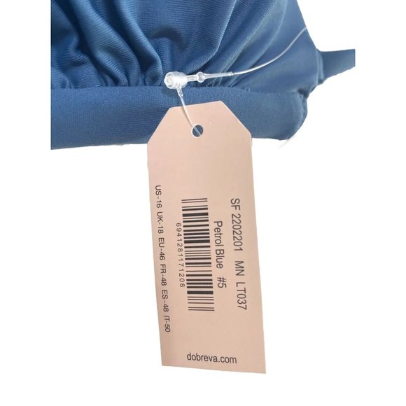 Petrol Blue Size 16 One Piece Bathing Suit Ruching 50s Retro Style, New - Picture 4 of 10